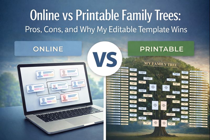 Online or printable family tree